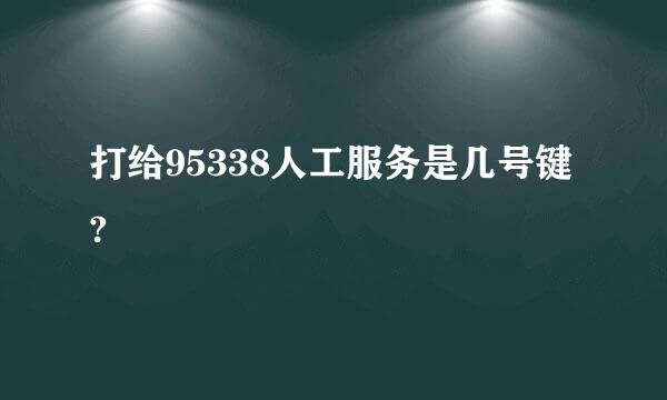 打给95338人工服务是几号键?