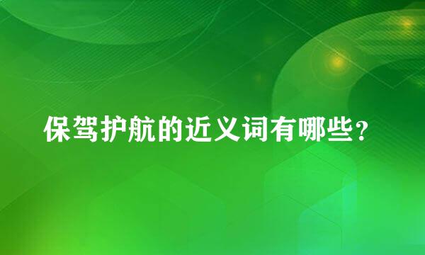 保驾护航的近义词有哪些？