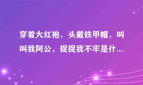 穿着大红袍，头戴铁甲帽，叫叫我阿公，捉捉我不牢是什么动来自物？