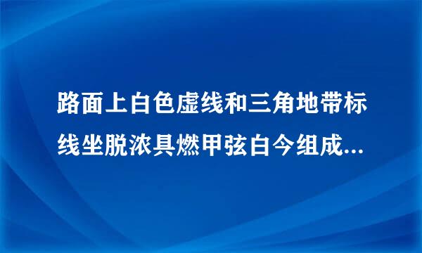 路面上白色虚线和三角地带标线坐脱浓具燃甲弦白今组成的是什么标线？