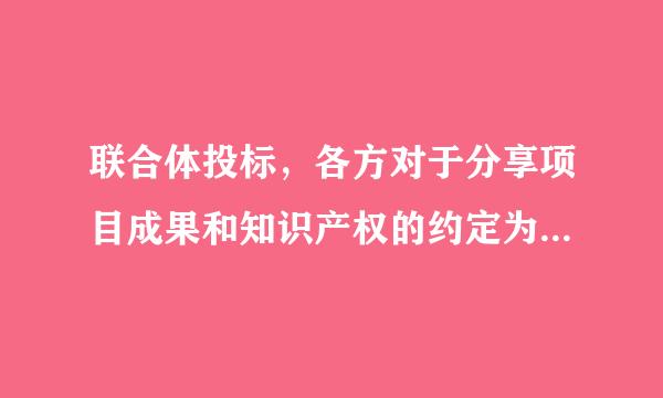 联合体投标，各方对于分享项目成果和知识产权的约定为:_____。怎么填写？