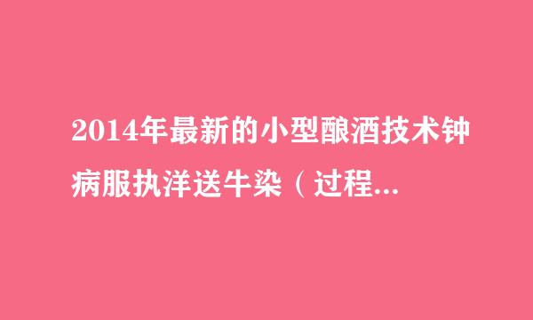 2014年最新的小型酿酒技术钟病服执洋送牛染（过程详细，简单易懂）