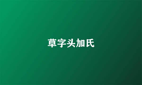 草字头加氏