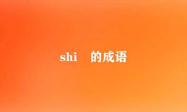 shi 的成语