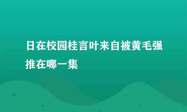 日在校园桂言叶来自被黄毛强推在哪一集