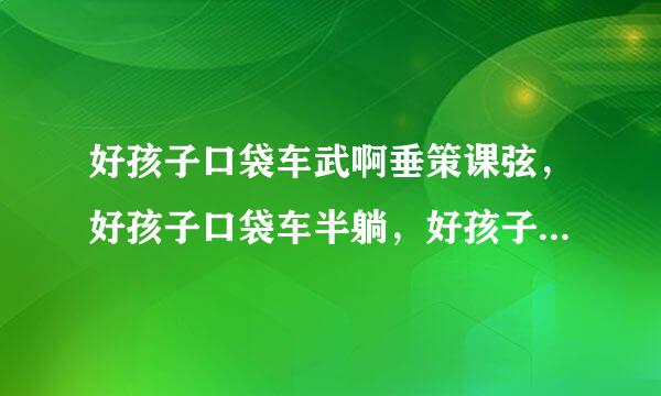 好孩子口袋车武啊垂策课弦，好孩子口袋车半躺，好孩子口袋车国际版，哪个好，有用过的吗？