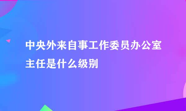 中央外来自事工作委员办公室主任是什么级别