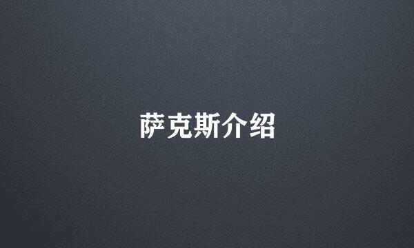 萨克斯介绍