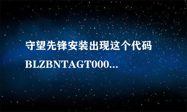 守望先锋安装出现这个代码 BLZBNTAGT000008A4 怎么解决