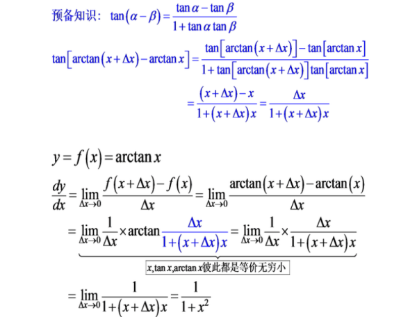 arctan求导