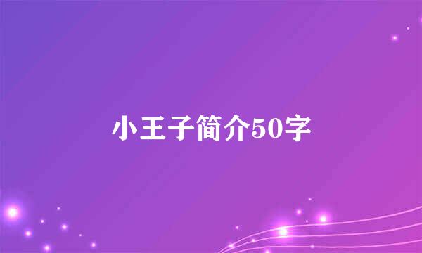 小王子简介50字