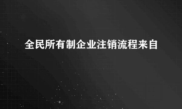 全民所有制企业注销流程来自