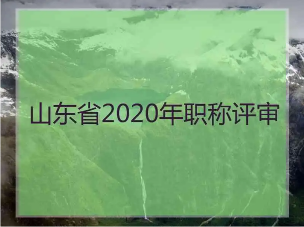 山来自东省高级职称评审条件和材料