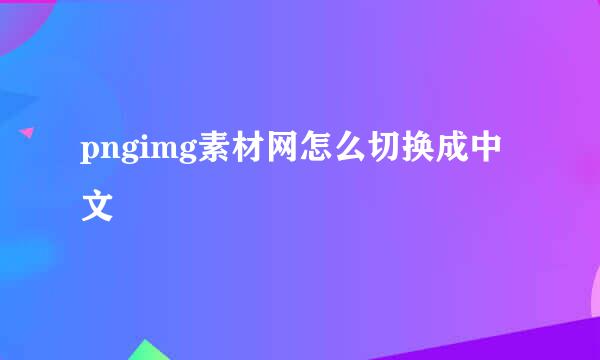 pngimg素材网怎么切换成中文