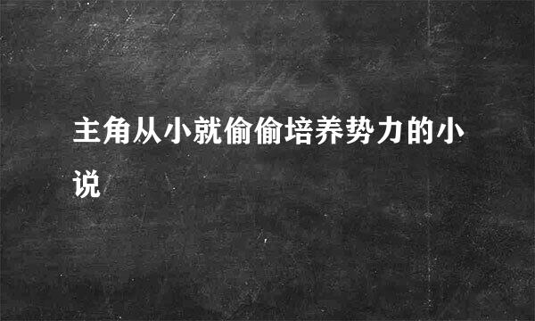 主角从小就偷偷培养势力的小说