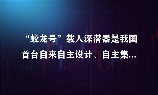 “蛟龙号”载人深潜器是我国首台自来自主设计、自主集成研制的作业型深海载人潜水器，设计最大下潜深度为7000