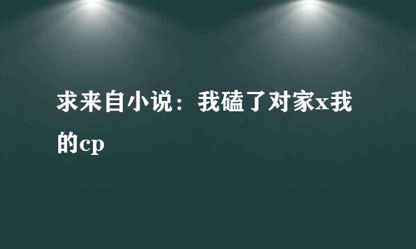 求来自小说：我磕了对家x我的cp