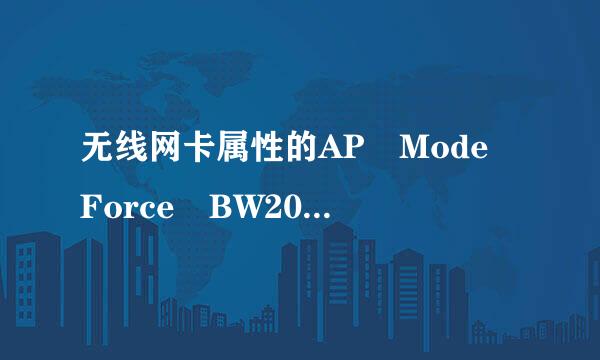 无线网卡属性的AP Mode Force BW20是什么？