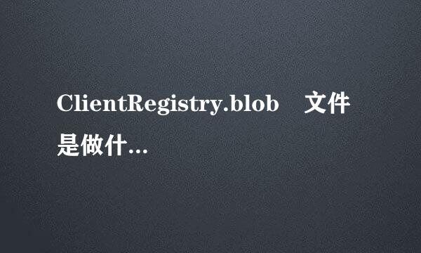 ClientRegistry.blob 文件是做什么来自用的