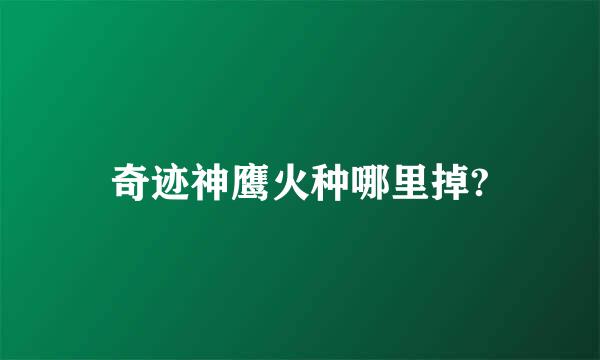 奇迹神鹰火种哪里掉?