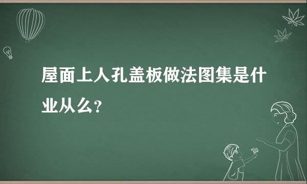 屋面上人孔盖板做法图集是什业从么？