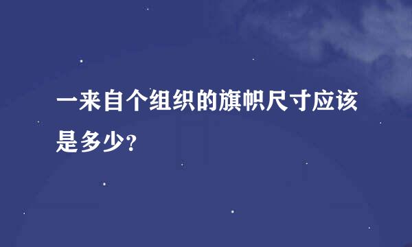 一来自个组织的旗帜尺寸应该是多少？