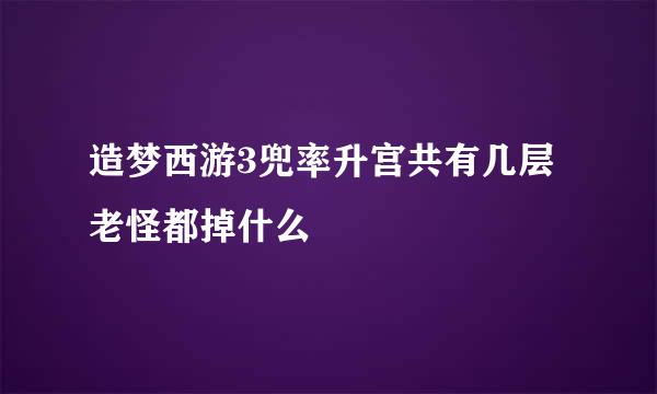 造梦西游3兜率升宫共有几层老怪都掉什么