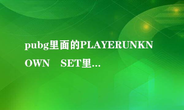 pubg里面的PLAYERUNKNOWN SET里面有什么