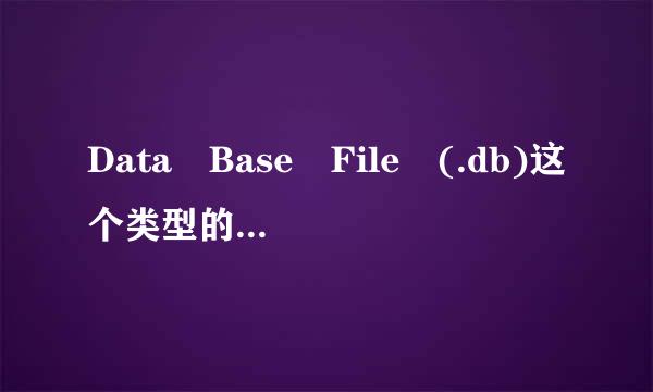 Data Base File (.db)这个类型的文件怎么打开？