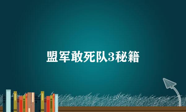 盟军敢死队3秘籍