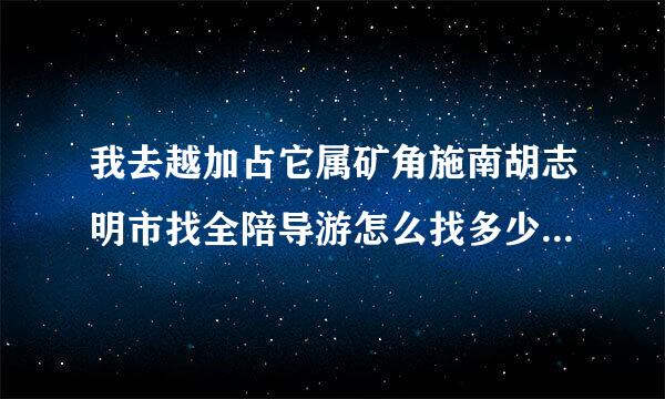 我去越加占它属矿角施南胡志明市找全陪导游怎么找多少来自钱一天