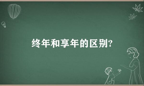 终年和享年的区别?