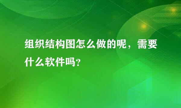 组织结构图怎么做的呢，需要什么软件吗？