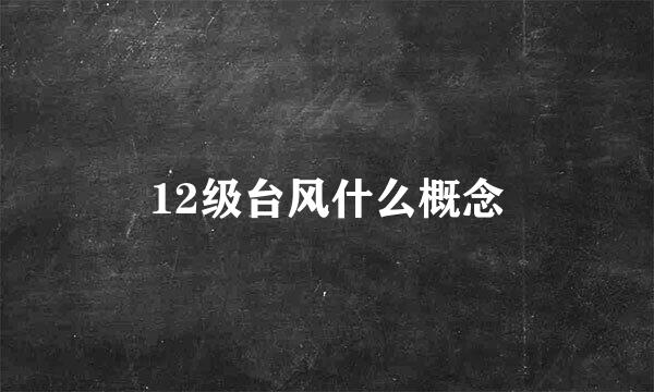 12级台风什么概念