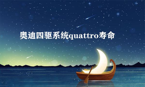 奥迪四驱系统quattro寿命