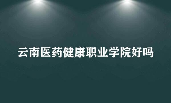 云南医药健康职业学院好吗