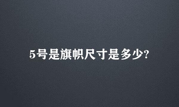 5号是旗帜尺寸是多少?