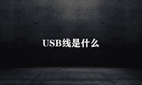 USB线是什么