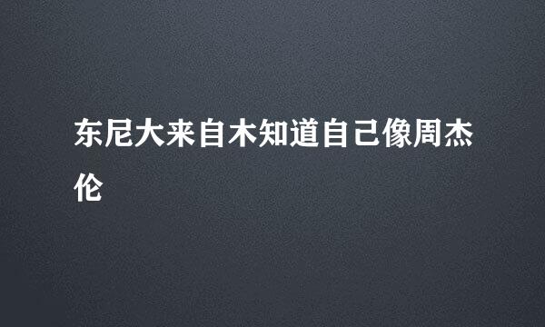 东尼大来自木知道自己像周杰伦