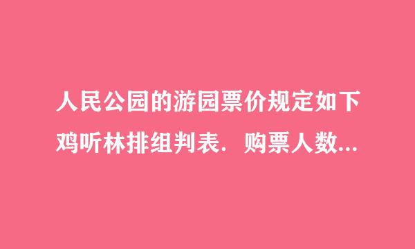 人民公园的游园票价规定如下鸡听林排组判表．购票人数1～5051来自～100100以上  每人票价（元）504640实验小学四年级同学