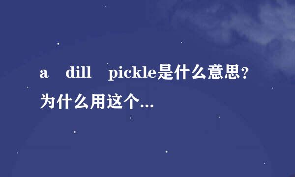 a dill pickle是什么意思？为什么用这个题目？男女主的性格是什么？怎么看