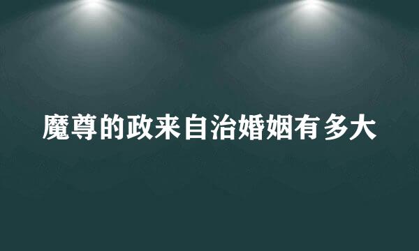 魔尊的政来自治婚姻有多大