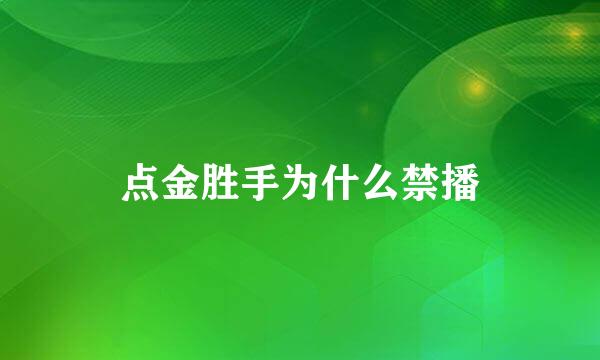 点金胜手为什么禁播