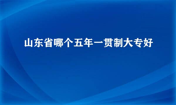 山东省哪个五年一贯制大专好