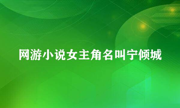 网游小说女主角名叫宁倾城