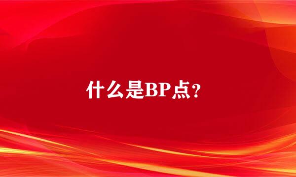 什么是BP点？