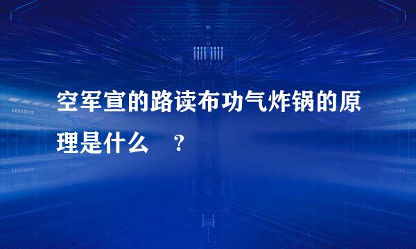 空军宣的路读布功气炸锅的原理是什么 ?