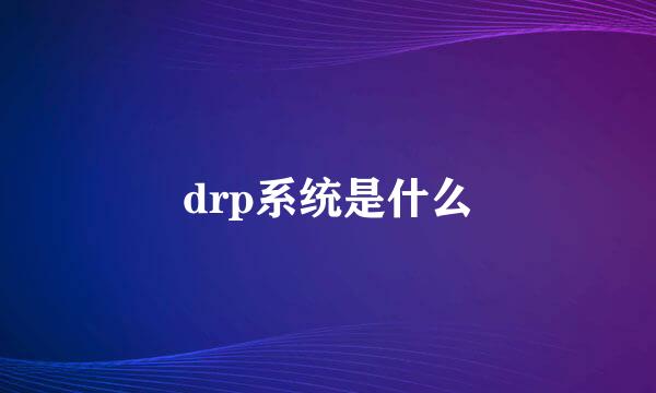 drp系统是什么