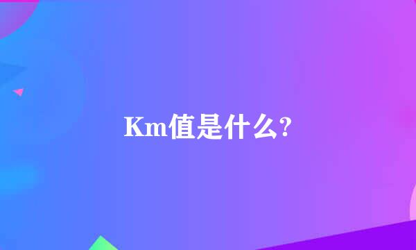 Km值是什么?