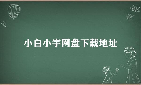 小白小宇网盘下载地址